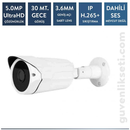 Techvision TC-5536N 5mp Ip Poe Metal Bullet Kamera (30mt Ir)